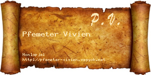 Pfemeter Vivien névjegykártya